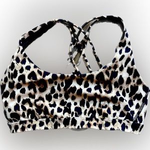 Victoria’s Secret Sports Bra Strappy Cheetah Medium